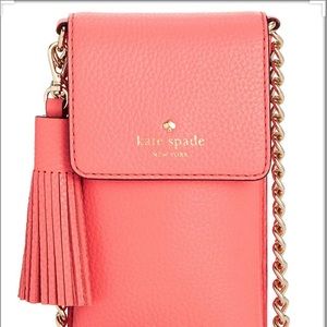 Kate Spade crossbody iPhone case - Coral - NWT